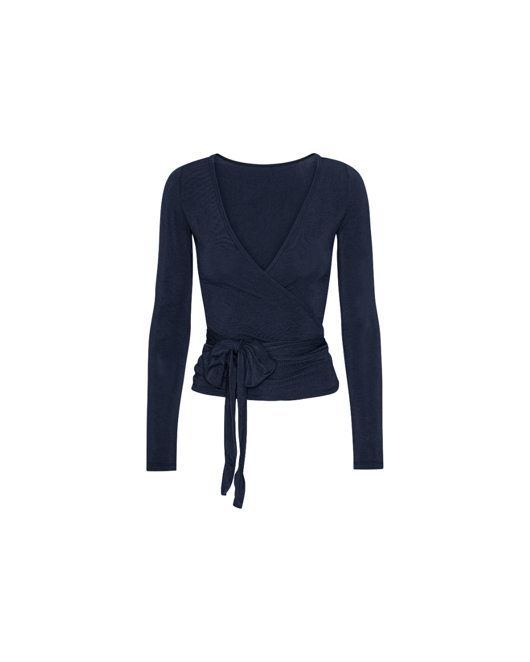 Ballet Wrap Blouse - Navy